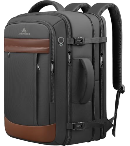 Expandable Travel Backpack (Khakiblack / 18.4 Inch (22''x14''x11''))