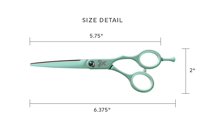 Cricket Shear Xpressions It's All Good 5.75" Professional Hair Cutting Scissors - Barber Scissors, Japanese Stainless Steel for Stylists & Home Use, Dr. Everything Will Be Alright, Mint