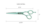 Cricket Shear Xpressions It's All Good 5.75" Professional Hair Cutting Scissors - Barber Scissors, Japanese Stainless Steel for Stylists & Home Use, Dr. Everything Will Be Alright, Mint