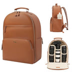 Camera Backpack Classic PU Leather for DSLR (Brown / 20L)