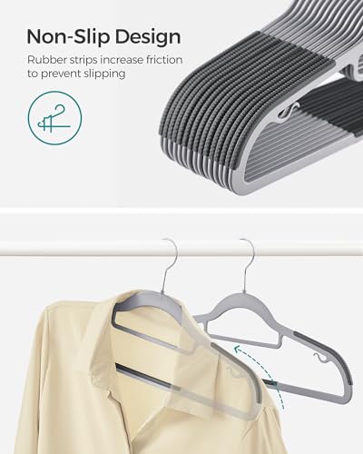 Pack of 60 Coat Hangers (60 Pack / Light + Dark Gray)