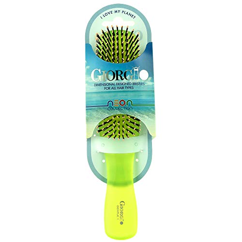 GIO1 Gentle Hair Brush Dresser Size. Wet & Dry Pro Hair Brush Detangler. Soft for Sensitive Scalp. Good For Men Women & Kids All hair lengths. Durable and Anti (Set / Green)