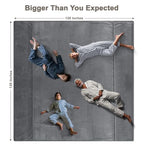 Fleece Blanket Oversized King 120"x120" (Grey / 1 Piece Oversized King(120" X 120"))
