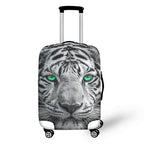 Tiger Animal 3D Printed Travel Luggage Suitcase Cover 26 (L(for 26-29 inch luggage) / White Tiger)