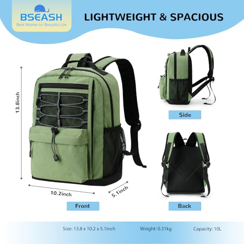 10L Small Size Casual Backpack for Kids Girls Boys Ages 3 (Army Green)