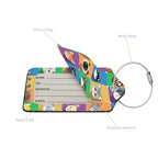 2 Pcs Luggage Tags for Suitcases (Animal Squares)