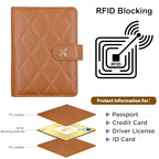 Rfid Passport Holder for Travel women (LG BROWN)
