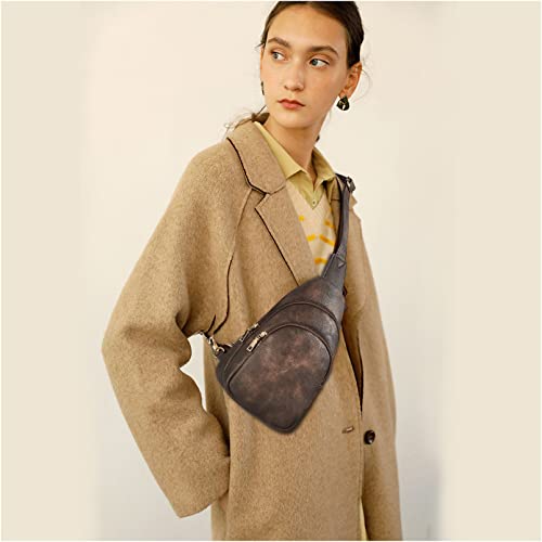Crossbody Bags for Women Leather Sling Bag for Woman Travel Coffee (3-coffee)