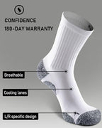 Cushioned Compression Unisex Mid (Small / Black/White (2 Pairs of Each Color))