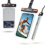 Waterproof Phone Pouch (1 Pack - Black/Red Clasp7.0")