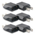 European to US Plug Adapter (Black)