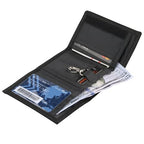 RFID Blocking Canvas Wallet for Men and Women (Blue Set)