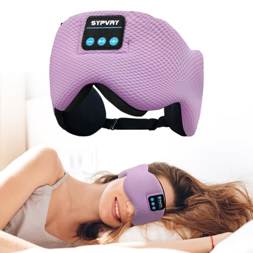 Bluetooth 5.4 Headphones Headband Eye Mask Wireless Sleep Mask (Purple)