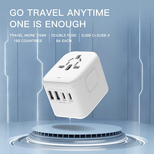 Universal International Power Travel Plug Adapter (White)