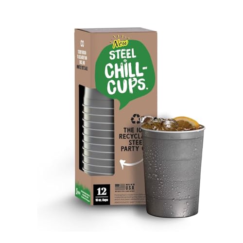16 oz. Durable & Reusable Party Cups (Gray / 12 Count)