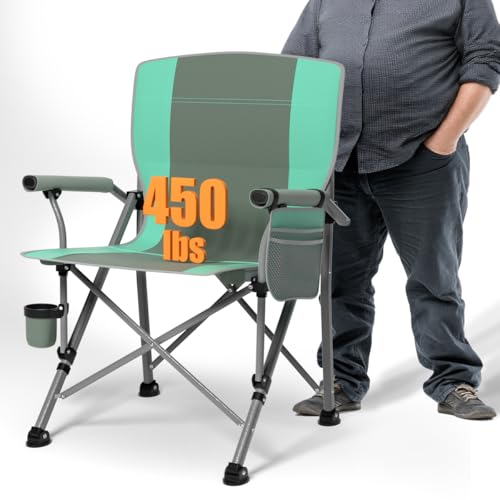 Oversized Camping Chair for Adults Heavy Duty (Large / Grey Light Blue)