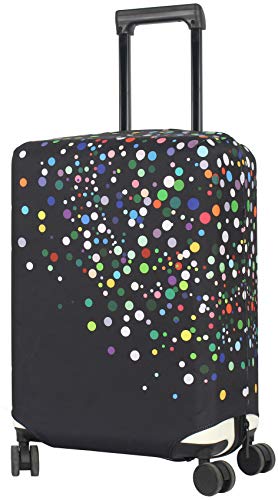 Travel Luggage Cover Suitcase Protector Fits 27 (Color Dots / L)