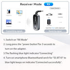 Bluetooth Receiver for Car (Gray)