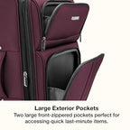 Anzio Softside Expandable Luggage with Spinner Wheels (Burgundy / 30-Inch Large)