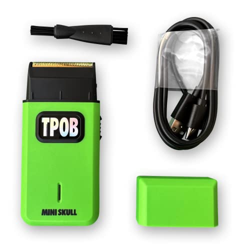 Mini Skull Single Shaver Compact Design that can fit in Your Pocket with a Turbo Charged Motor (Slime)