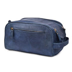 Leather Toiletry Bag for Men (Blue)