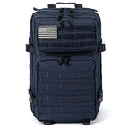 45L Military Tactical Backpack combat Molle Army Assault Pack CCW 3 Day survival Bag Hiking rucking Rucksack heavy duty backpack (3.1 Dark Blue)