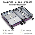 Luggage Sets 2 Piece Suitcase Set Hardshell 20 inch (Dark Purple / 2-Piece Set (20/24))