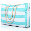 Beach Bags for Women Large Waterproof Beach Tote Bag Zipper Beach Bags Waterproof Sandproof Swim Pool Bag Large Tote (Lake Green)