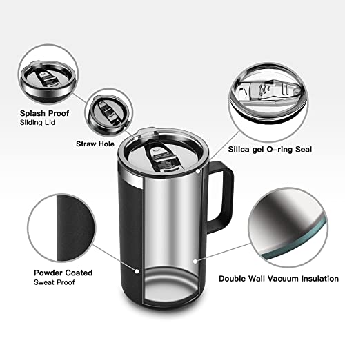 20 oz Insulated Coffee Mug (A1.Black / 20 ounces (1 pack))
