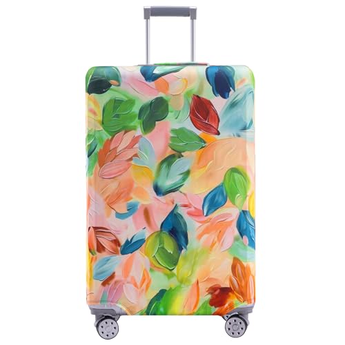 Travelkin Suitcase Covers For Luggage Tsa Approved Luggage Covers Protector (Coloured Leaves / L)