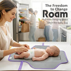 Portable Changing Pad (Purple Checkers&Flowers)