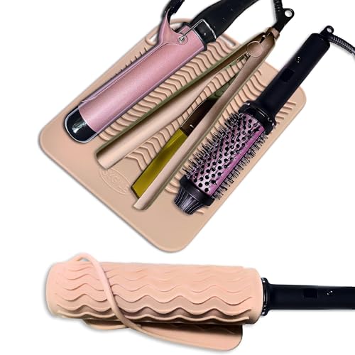 11" X 7.5" Large Size Heat Resistant Silicone Travel Mat for Hair Styling Tools
