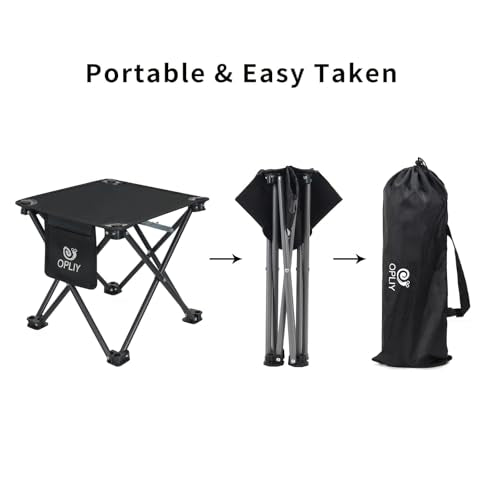 Camping Stool Upgrade Foot Stool for Camping Fishing Hiking Gardening and Beach (Black)