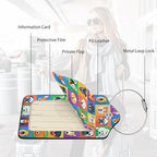 2 Pack Luggage Tags for suitcases Funny Cute Color Dog Luggage Tag (Dog)