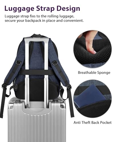 Extra Large Laptop Backpack for Men (Dark Blue / 18 Inch)