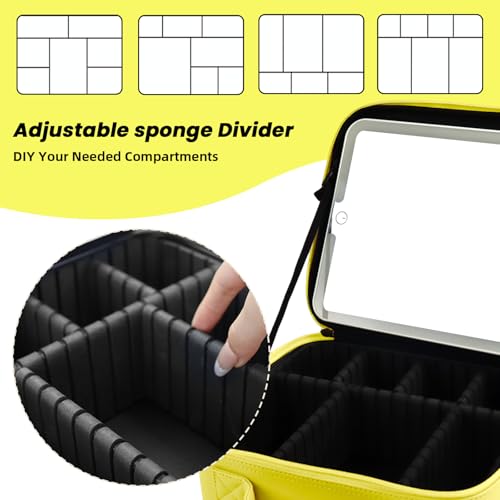 Makeup Bag with 10x Mirror (Yellow / Makeup bag with LED lights)