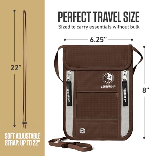 Travel Neck Wallet (One Size / Brown)