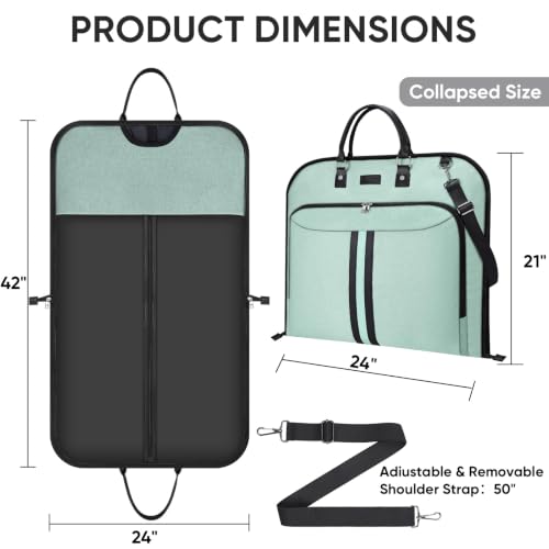 Garment Bags for Travel (Mint Green / 42")