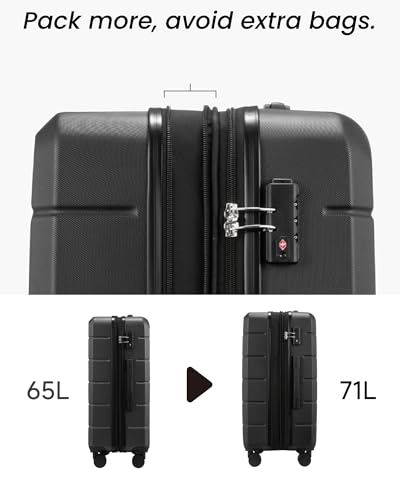 24 Inch Medium Checked Luggage (24 Inch / White Brown)