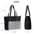 Tote Bag for Women (L-black-fits 15.6" Laptop)