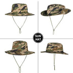 Sun Hats for Men Women Safari Hat Foldable Fishing Hat UPF 50+ Bucket Hat (1pack-green1 Camo)