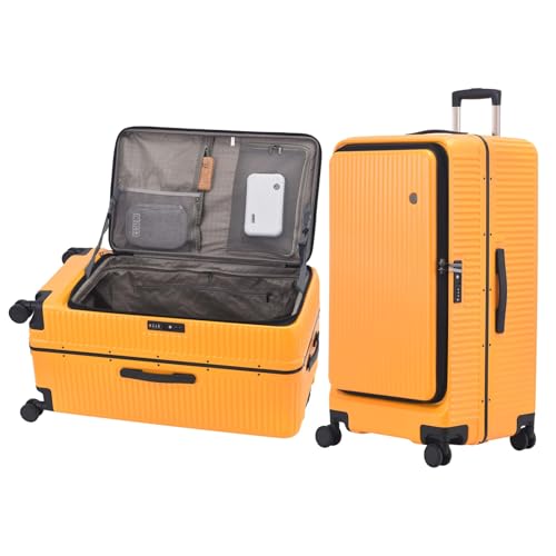 29 Inch Aluminum Frame Checked Luggage Top Opening (Orange / 29 Inch)