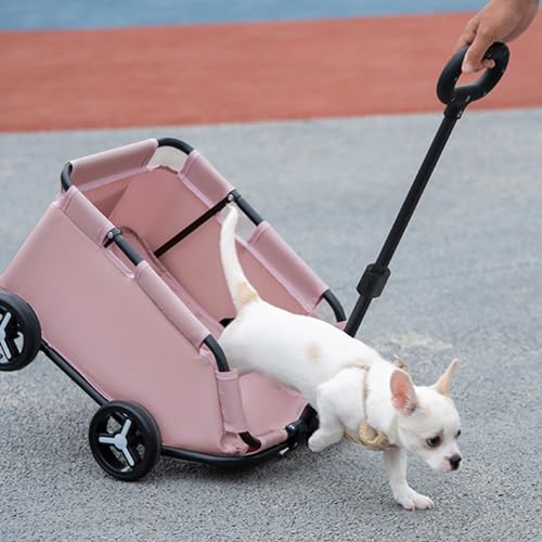 Dog Stroller 4 Wheels Folding Dog Cart Pet Stroller for Travelling Shopping Walking Playing for Small Dogs Cats