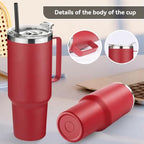 40 oz Stainless Steel Tumbler with Handle (Red / 40 Ounces-8)
