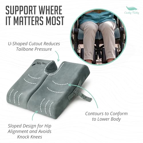 Premium Foldable Wheelchair Cushion (Grey / Wheelchair)