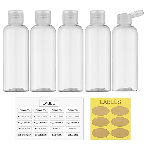 3.4 oz Travel Bottles for Toiletries (Clear1)