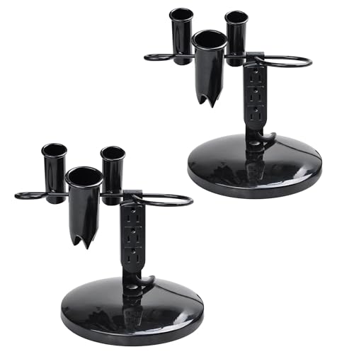 BYOOTIQUE 5 Hole Tabletop Blow Dryer Hair Iron Holder with 3 Outlets Pack 2 (10.2x8.7x9.6 Inch(Pack of 2))