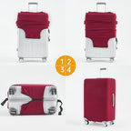 Travelkin Luggage Covers For Suitcase Tsa Approved Suitcase Cover Protector (Wine Red / L)