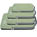 4 Set/6 Set/8 Set Compression Packing Cubes Travel Accessories Expandable Packing Organizers (Cloth Pattern, 4-Matcha Green) (4-Matcha Green / Cloth Pattern)