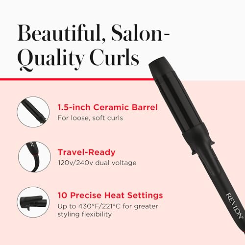 SmoothStay 1.5" Coconut Oil Infused Curling Iron (Black / 1-1/2 Inch CURLING IRON)